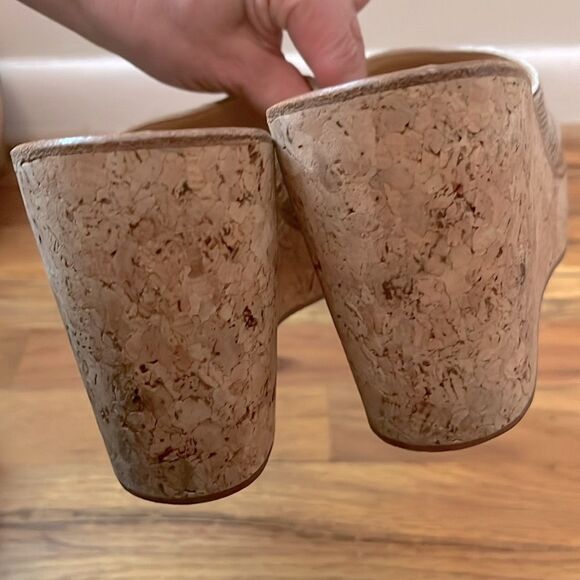 K.Jacques Black and White Snake Print Platform Wedges sz 40/9 - Picture 4 of 6